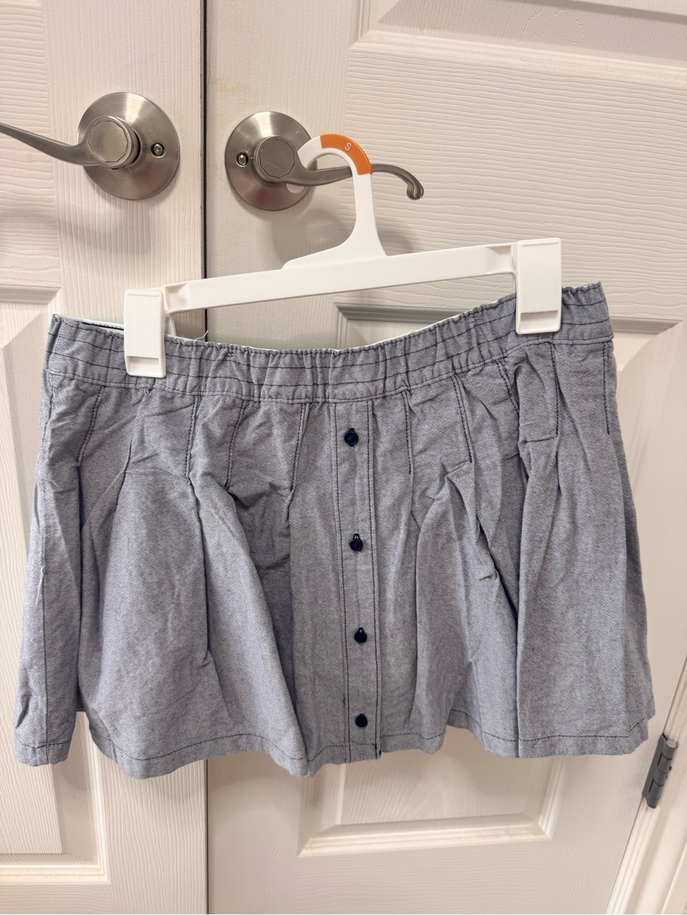 Grey Aerie Button-Front Mini Skirt